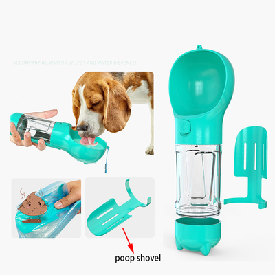 Plastic Storage Food Function Outdoor Dog Travel Bottle With Garbage Bag box 300ml