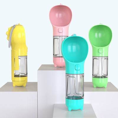 Plastic Storage Food Function Outdoor Dog Travel Bottle With Garbage Bag box 300ml