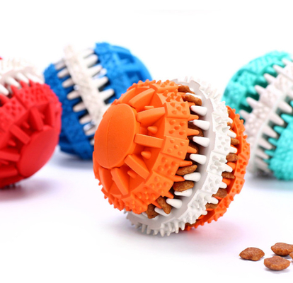 Natural Rubber Pet IQ Puzzle Toy For Dogs Teeth Cleaning Traning