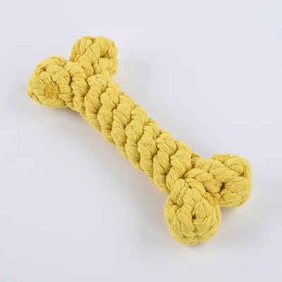 Cotton Rope Bone Dog Toy For Tooth Cleaning Anti Biting Dog Bones For Aggressive Chewers