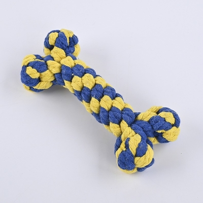 Cotton Rope Bone Dog Toy For Tooth Cleaning Anti Biting Dog Bones For Aggressive Chewers