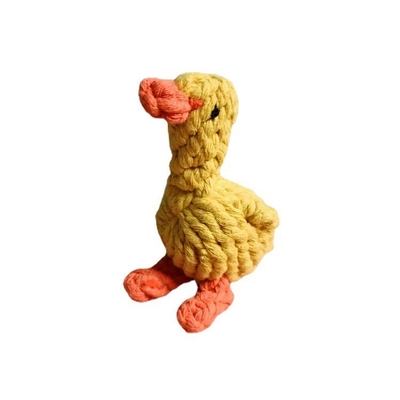 Little Duck Cotton Rop Dog Toy Cute Bite Resistant For Molars Boring Knitting