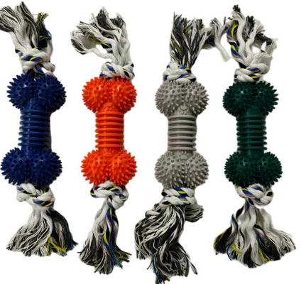 Cotton Rope Rubber Pet Chew Toys For Small Medium Large Dogs