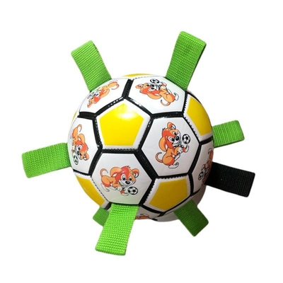 Multifunctional Outdoor Interactive Soccer Ball Toy For Dog Nibbling Training Rope