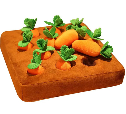 10 Carrots Plush Pet Chew Toys For Small Medium Dogs Teething Training