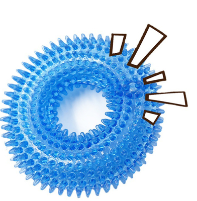 Donut Shape Squeaky Pet Chew Toys For Dog Training Fetching Teething