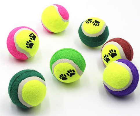 Interactive Safe Rubber Pet Tennis Balls For Traning Exercise Playing