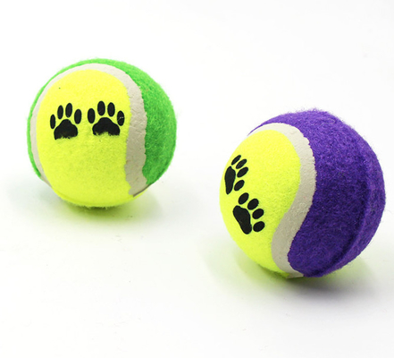 Interactive Safe Rubber Pet Tennis Balls For Traning Exercise Playing