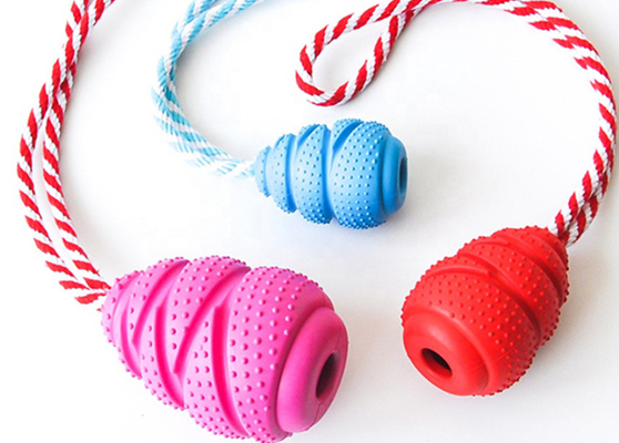 Natural  Rubber Water Fetch Soft Pet Ball Toys For Large / Small Dogs