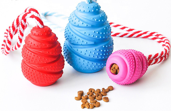 Natural  Rubber Water Fetch Soft Pet Ball Toys For Large / Small Dogs