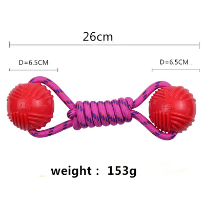 Elastic Bite Resistant Training Nylon Rope Dog Toy Spherical Molar Teeth Cleaning