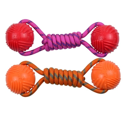 Elastic Bite Resistant Training Nylon Rope Dog Toy Spherical Molar Teeth Cleaning