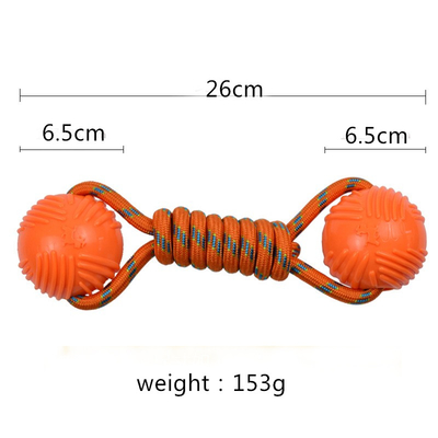 Elastic Bite Resistant Training Nylon Rope Dog Toy Spherical Molar Teeth Cleaning