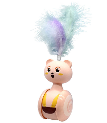 Interactive Automatic 360° Rolling Cat Toy Ball With Feather for Indoor Cats
