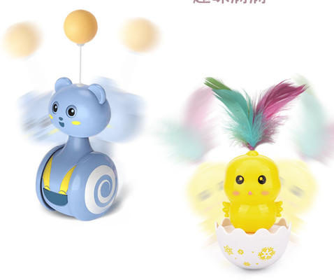 Interactive Automatic 360° Rolling Cat Toy Ball With Feather for Indoor Cats
