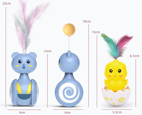 Interactive Automatic 360° Rolling Cat Toy Ball With Feather for Indoor Cats