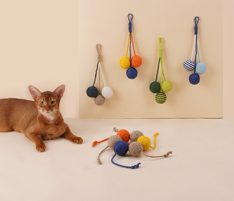 Interactive Catching Rope Ball Toys For Cats With Bell For Indoor