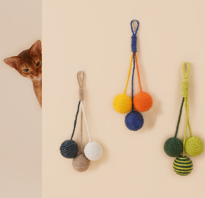 Interactive Catching Rope Ball Toys For Cats With Bell For Indoor
