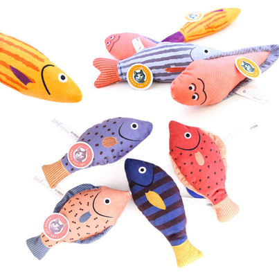 Creative Natural Catnip Kitten Flippy Fish Cat Toy For Indoor Boredom