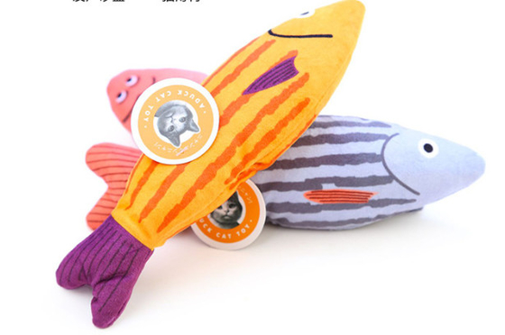 Creative Natural Catnip Kitten Flippy Fish Cat Toy For Indoor Boredom