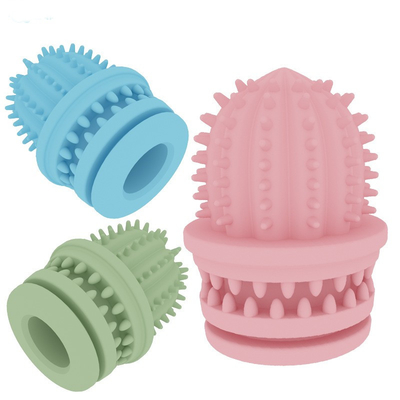 Soft Dog Toys For Heavy Chewers Bite Resistant Cute Cactus Tooth Grinding Toy Ball Bite Teeth Cleaning Dog Toys