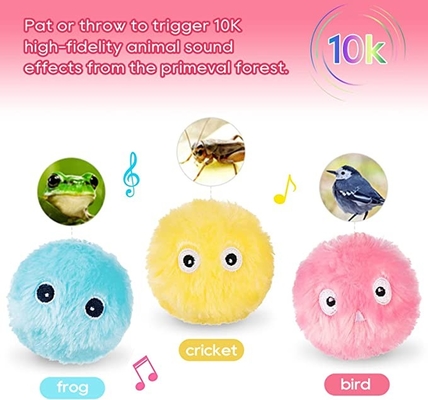 Fluffy Plush Kitten Catnip Automatic Cat Ball Fun Toys For Cat Exercise