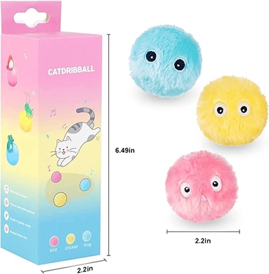 Fluffy Plush Kitten Catnip Automatic Cat Ball Fun Toys For Cat Exercise