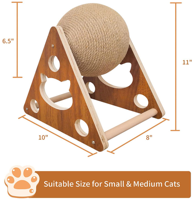 Natural Sisal Built-In Bell Ball Cat Scratcher Eco Friendly