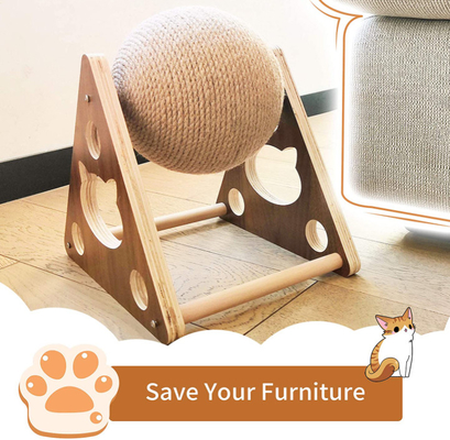 Natural Sisal Built-In Bell Ball Cat Scratcher Eco Friendly