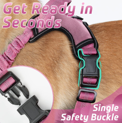 Adjustable Nylon Dog Harness For Puppy Training Easy Control Handle