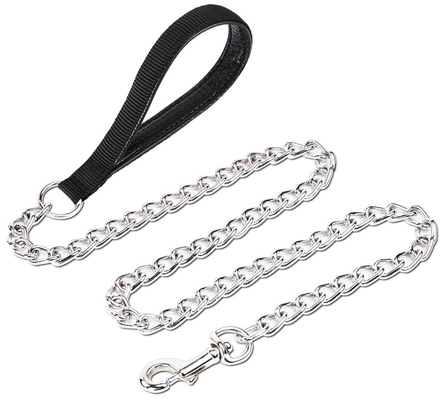 Metal Best Leash For Dogs That Chew With Padded Handle For Large & Medium Size Dogs