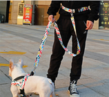Multi Functional Running Pet Shoulder Strap Free Hands Retractable Dog Traction Rope