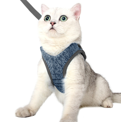 Soft Reflective Adjustable Small Cat Harness And Lead For Walking Escape Proof Cat