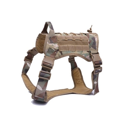 Camouflage Tactical Dog Chest Strap Nylon Adjustable Traction Rope Vest