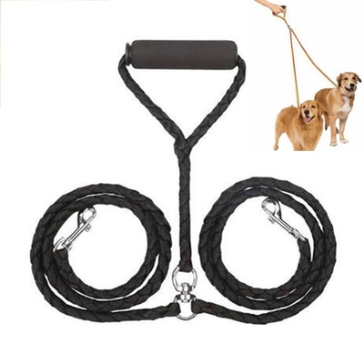 Anti Entanglement Pet Traction Rope Double Dog Walking Rope