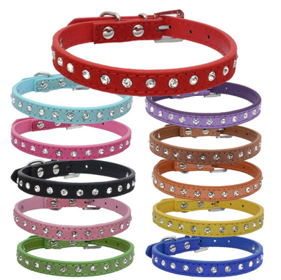Bling Girl Puppy Kitten Collars With Crystal Diamond Colorful