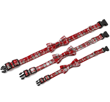 Small Pet Breakaway Kitten Christmas Collar With Cute Bow Bell