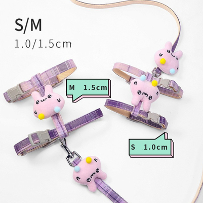 Soft Nylon Cat Harness Leash Escape Proof Adjustable For Kittens Small Animals