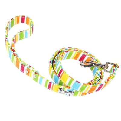 Canvas Fabric Colorful Unchewable Dog Lead For Small Medium Pet Collar Leash