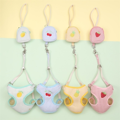 Traction Green Cat Harness Chest Strap Snack Bag Cat Traction Rope Adjustable Walking Cat Rope pet harness leash