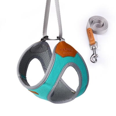 Amazon New Explosion-Proof Flush Teal Dog Harness Dog Pet Traction Rope Solid Color Reflective Vest Cat Chest Strap