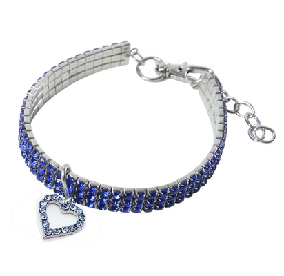 Adjustable Crystal Small Cat Collar Elastic Pet Necklace For Small Pet Cat Dogs Puppy