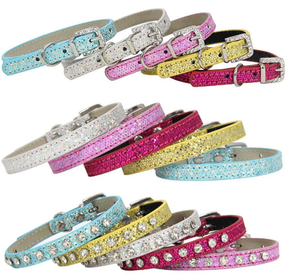 Necklace Crystal Diamond Elastic Xs Kitten Collar Pendant For Puppy Kitten