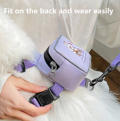 Print Mesh Cat Harness Backpack Leash Set Detachable Puppy Harness Pet Travel Hiking