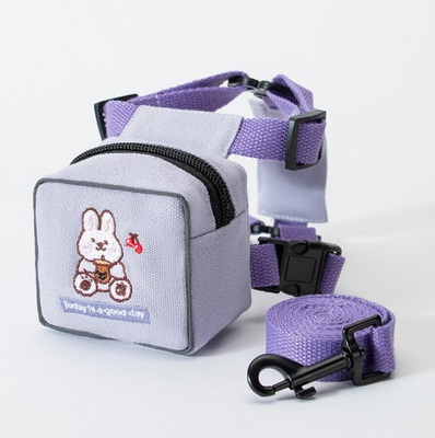 Print Mesh Cat Harness Backpack Leash Set Detachable Puppy Harness Pet Travel Hiking