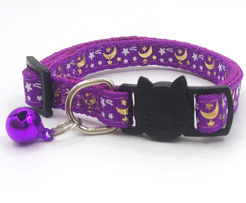 Nylon Adjustable Small Kitten Collars Solid Safe For Pet Indoor