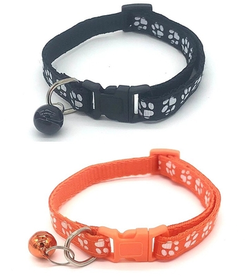 Footprint Cat Dog Collar Patch Cloth Kitten E Collar With Bell