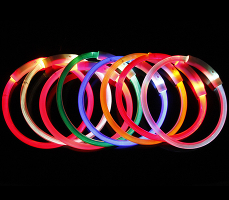Nylon USB Rechargeable LED Dog Collar With Adjustable Reflective Safety Glowing