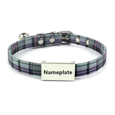 Laser ID Tag Pet Collar Anti Loss Bell Neck Rope Lettering Wind Cloth Art Belt