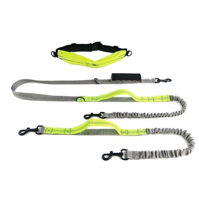 Reflective Telescopic Dog Traction Rope Running Pull One / Two Double Head Traction